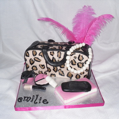 Leopard Print Handbag Cake
