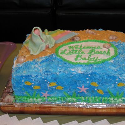 Beach Baby Shower Cake