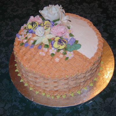 Basketweave Easter Cake