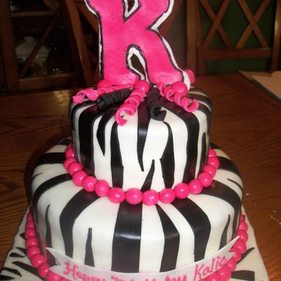Zebra Striped Cake