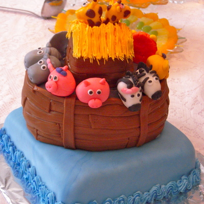 Noah's Ark Baby Shower Cake