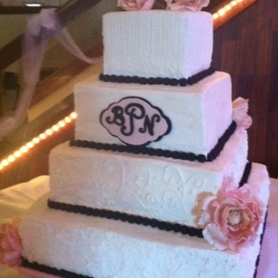 Square Tiered Wedding Cake