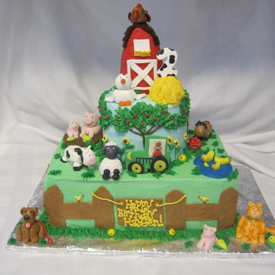 Farm Theme Cake