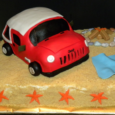 Jeep Birthday Cake