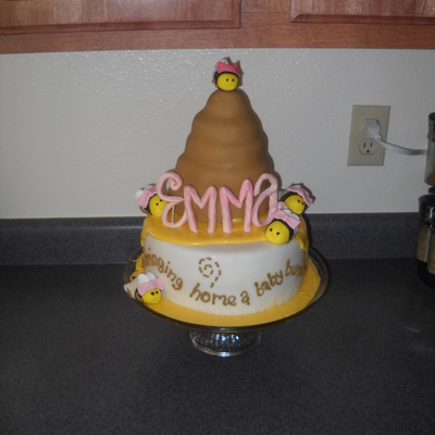 Bumble Bee Baby Shower Cake (My 5Th)