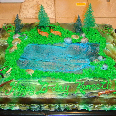 Camoflage Hunting Theme Cake
