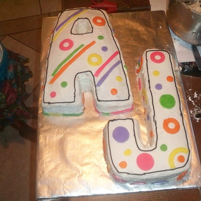 Intials Birthday Cake