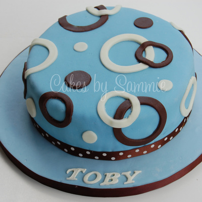 Blue Retro Cake