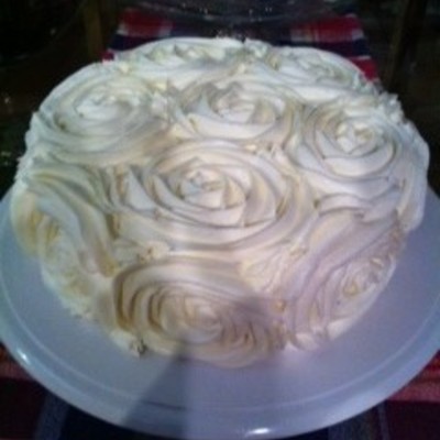 First Try At A Rosette Cake