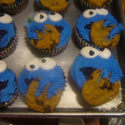 Cookie Monster Cupcakes