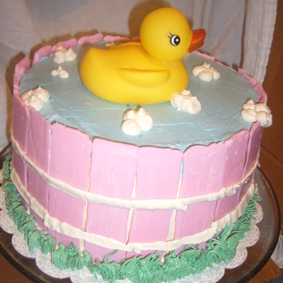 Pink Rubber Ducky Cake