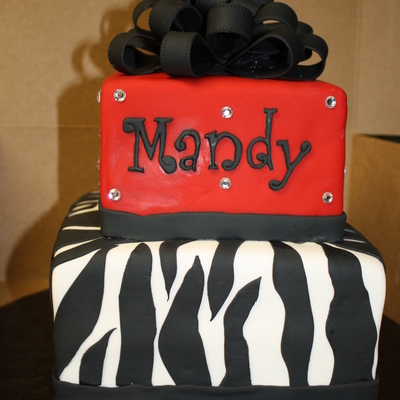 Zebra Birthday Cake