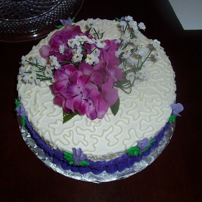 Cake With Artificial Flowers