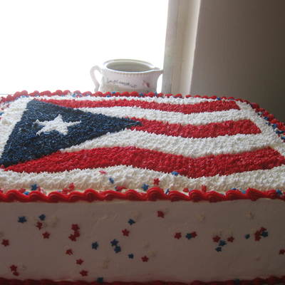 Puerto Rico Flag Cake