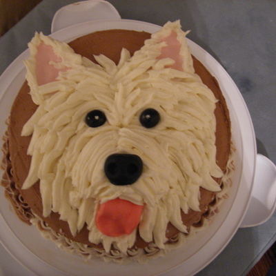 Westie On Cake