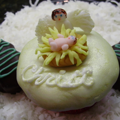 Baby Jesus And Angel Cupcake