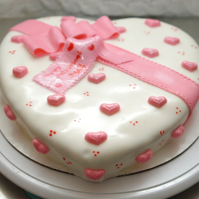 Valentine's Day Heart Cake