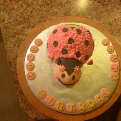 Lady Bug 1St Birthday Cake