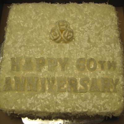 Coconut 60Th Anniversary Cake