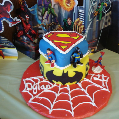 Dylan's Triple Super Hero Cake