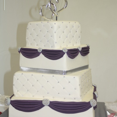 Purple And Silver Cake