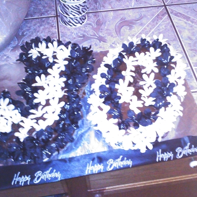 Black And White 30Th Birthday Cake