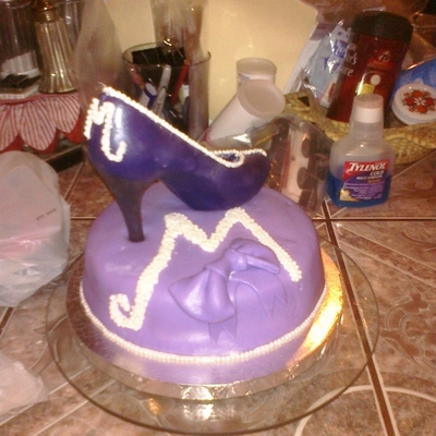 Purple Bridal Shower Cake