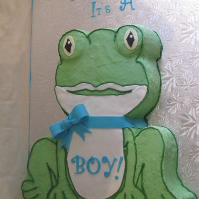 Froggie Baby Shower Cake