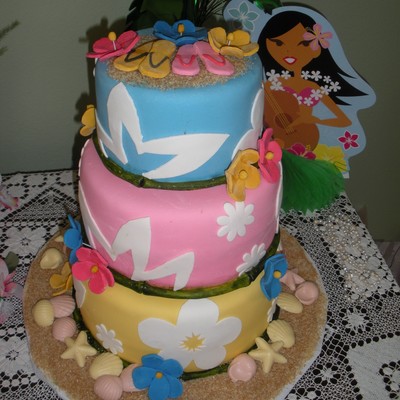 Luau Wedding Cake