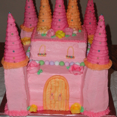 Pink Castle Cake