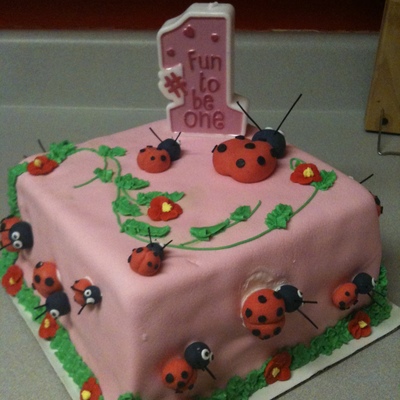 Ladybug Birthday Cake