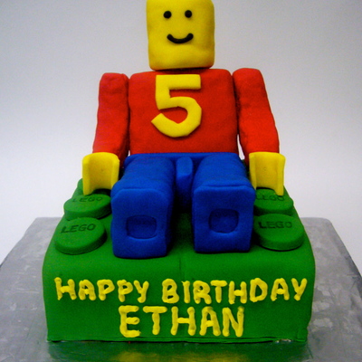 Lego Man Birthday Cake