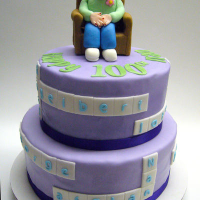 100Th Birthday Crossword Cake