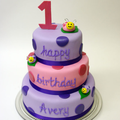 Ladybug 1St Birthday Cake