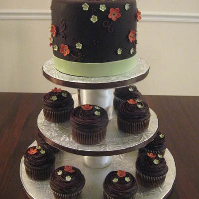 Chocolate Bridal Shower Cake