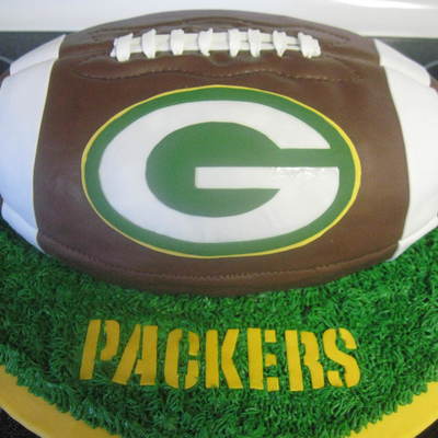 Green Bay Packers Football Cake