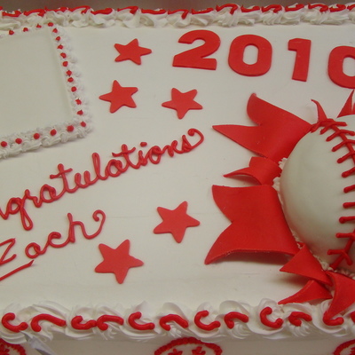 Baseball Graduation Cake