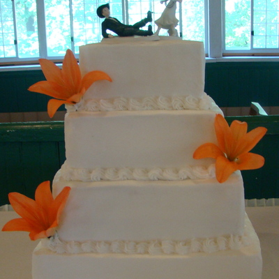 Four Tiered Square Wedding Cake