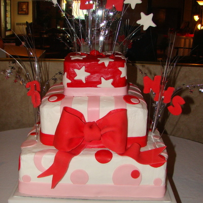 Three Tiered Graduation Cake