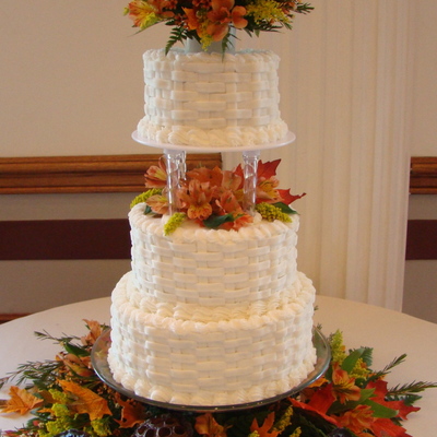 Basket Weave Wedding Cake