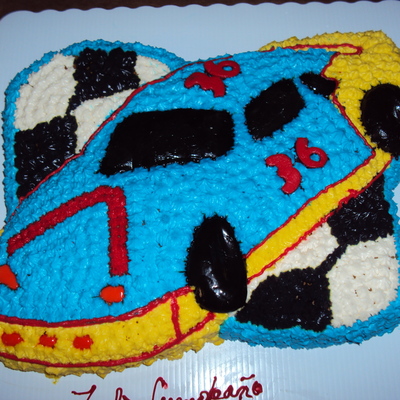 Blue Nascar Car