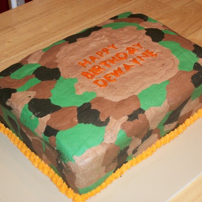 Camo Birthday Cake