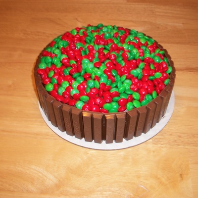 Christmas Candy Barrel Cake