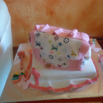 Lv Diaper Bag Cake