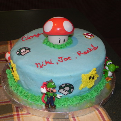 Mario Brothers Graduation Cake