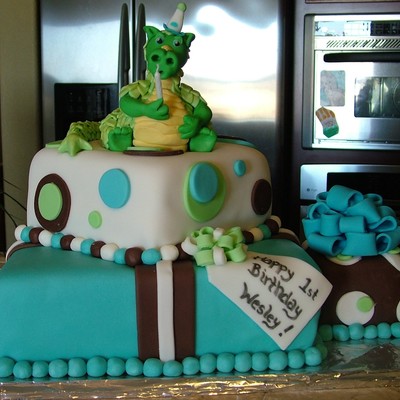 Dragon On A Stack Of Presents