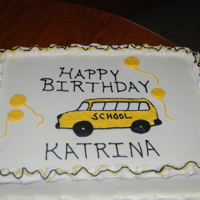 School Bus Birthday Cake