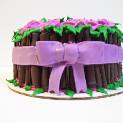 Pink Roses And Chocolate Curls