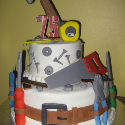 75Th Birthday Tool Cake