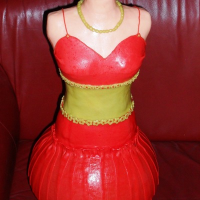 Dress On Torso Cake